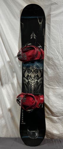 Salomon Mandate 155cm Twin-Tip All-Mountain Snowboard RIDE SPi Bindings