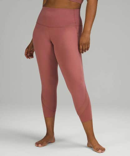 Lululemon Wunder Under High-Rise Crop 23" Updated Scallop Full-On Luxtreme Sz 2