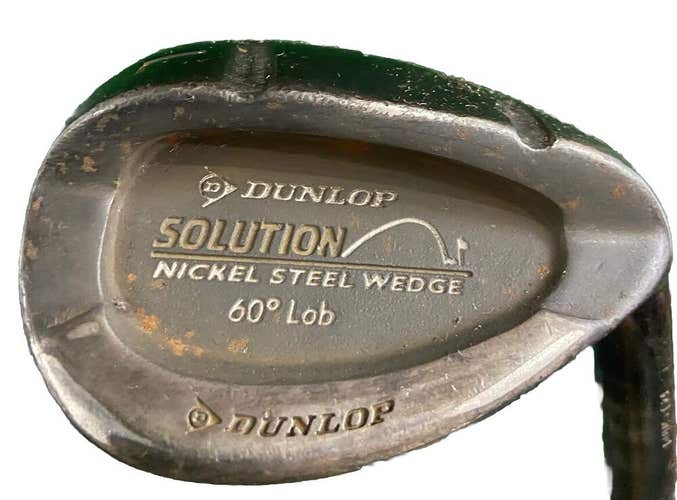 Dunlop Golf Solution Nickel Lob Wedge 60* RJ Grind RH Stiff Steel 35.5" New Grip