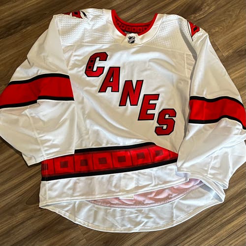 Carolina Hurricanes Away team issued jersey 58G