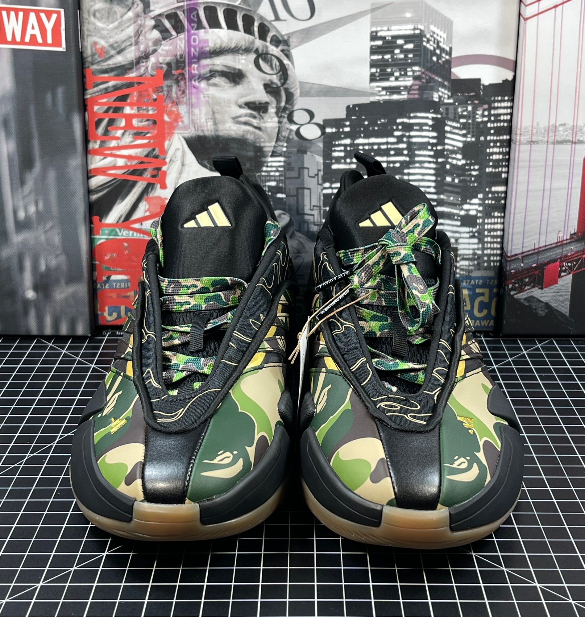 A BATHING APE × ADIDAS DAME 4 PACK BLACK