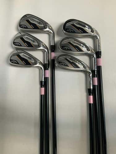 Used Callaway Mavrik Max W 6i-sw Ladies Flex Graphite Shaft Iron Sets