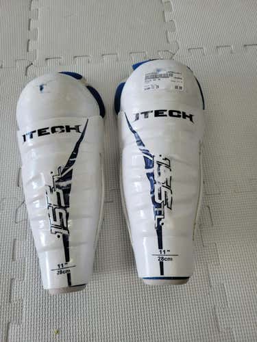 Used Itech Sg Jr 11" Hockey Shin Guards