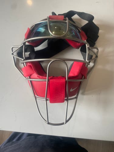 Nike catcher mask red titanium