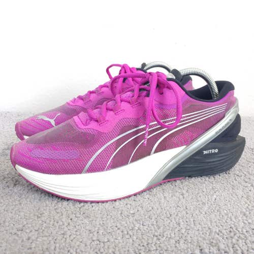 Puma Run XX Nitro Womens 10 Running Shoes Low Top Walking Sneakers Purple