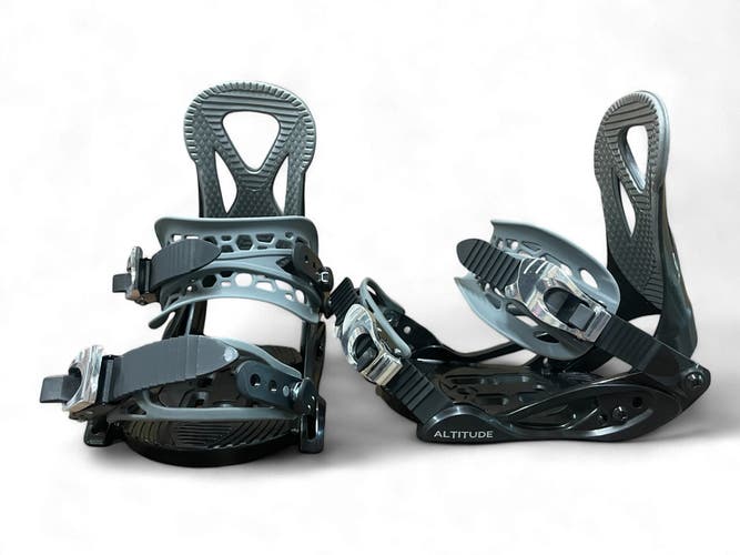 JR KIDS ALTITUDE "JR RIPPER" SNOWBOARD BINDINGS (SIZES 3-6) BLACK/GREY