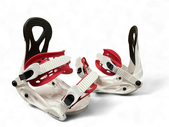 ​ALTITUDE JR RIPPER SNOWBOARD BINDINGS 4x4 BURTON 3D & EST SIZES 3-6 WHITE/RED