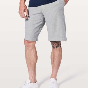 Lululemon Commission Short Relaxed Quick Oxford Black/white Men's Size: 32