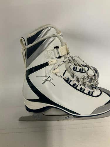 Used Riedell White Senior 7 Women's Figure Skates