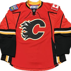 Calgary Flames Prototype Blank Reebok Authentic NHL Hockey Jersey Size 56