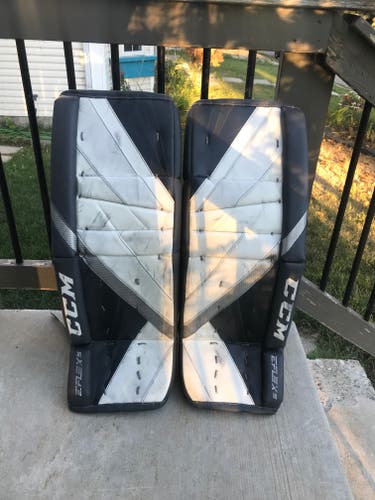 Used 32" CCM Eflex 5 Goalie Leg Pads Pro Stock