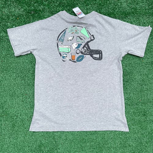 NFL Women’s Philadelphia Eagles Team Apparel Shirt Grey Size Large