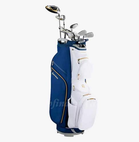 NEW Lady TaylorMade '24 Kalea Gold Complete Set 40 Soft Ladies w/ Cart Bag & HC