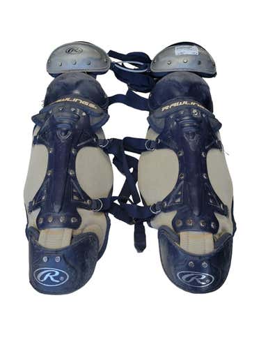 Used Rawlings Shin Guards Adult Catcher's Equipment