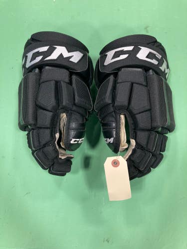 Black Used Senior CCM Pro Model Gloves 14" Pro Stock