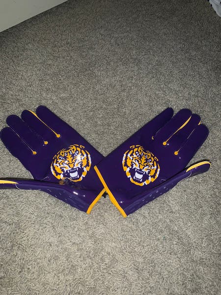 Lsu College Football Gloves With College Logo LSU Football Gloves