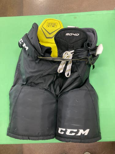 Black Used Senior Small CCM Tacks 9040 Hockey Pants