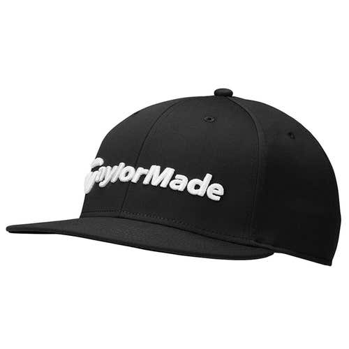 NEW 2024 TaylorMade Flatbill Snapback Black Golf Hat/Cap