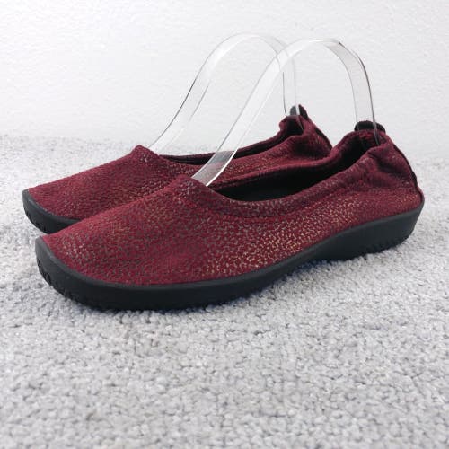 Arcopedico L15 Womens 40 EU Comfort Shoes Stretch Knit Red Slip On Ballet Flats