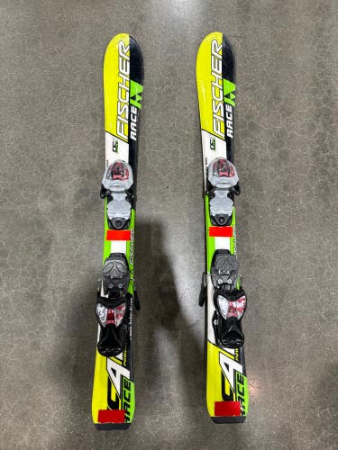 Used Kid's Fischer RC4 Race 100 cm All Mountain Skis With Bindings