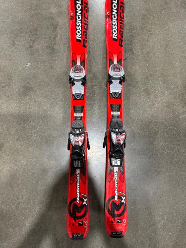 Used Kid's Rossignol Radical RSX 114 cm All Mountain Skis With Bindings