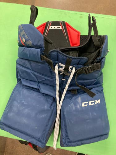 Blue Used Junior Large CCM Axis 1.5 Hockey Goalie Pants