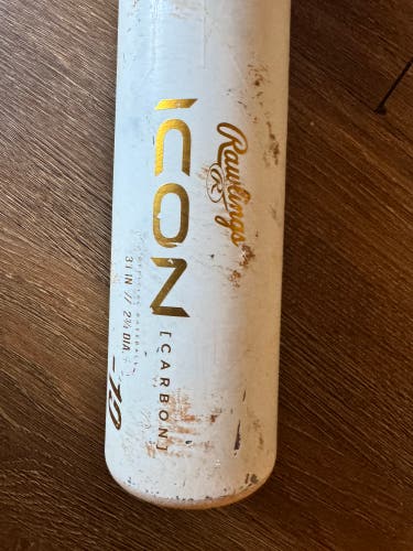 Used 2023 Rawlings USSSA Certified Composite 21 oz 31" Icon Bat