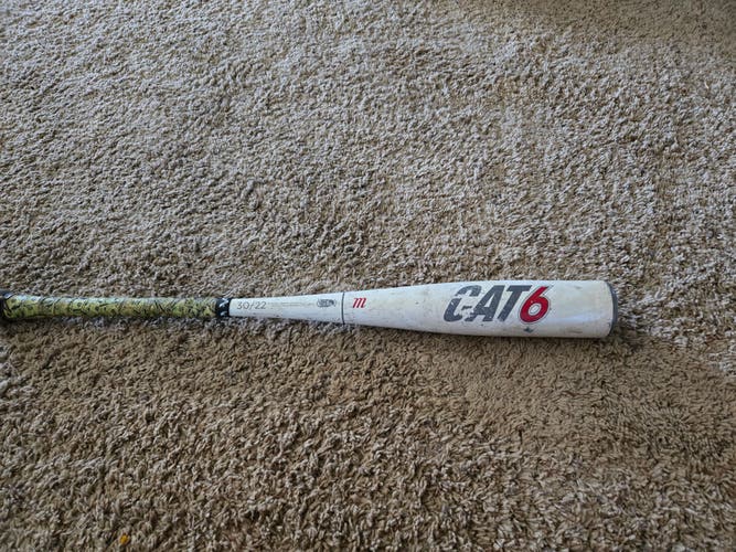 Used 2015 Marucci CAT6 USSSA Certified Bat (-8) Alloy 22 oz 30"