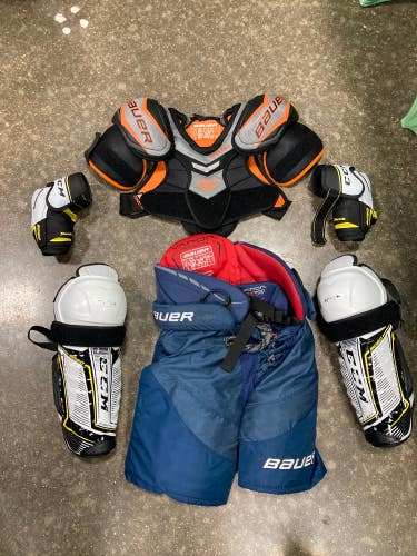 Used Junior Bauer x CCM Combo S/M Starter Kit