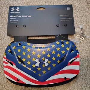 New Adult Under Armour Back Plate American Flag