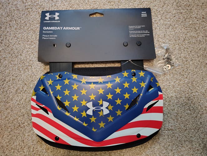 New Adult Under Armour Back Plate American Flag