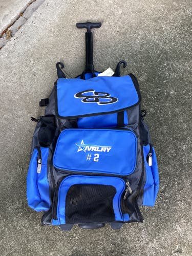 Light Blue Used Boombah Player Bag- Rolling