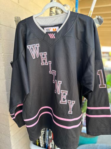 Pink Whitney Black Hockey Jersey Medium #14