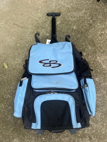 Light Blue Used Boombah Bags & Batpacks Player Rolling