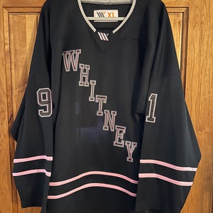 Pink Whitney Black Hockey Jersey XL #91