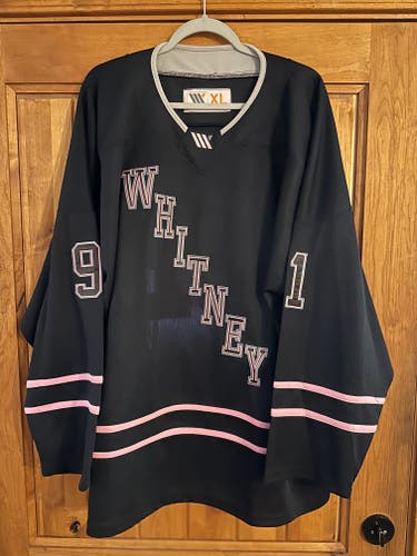 Pink Whitney Black Hockey Jersey XL #91