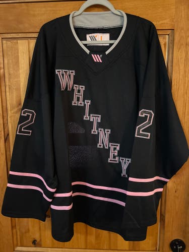 Pink Whitney Black Hockey Jersey Sz Large #32