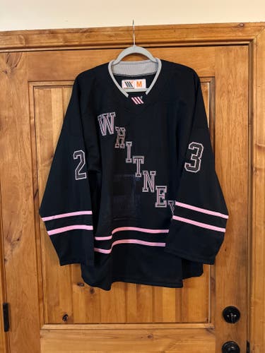 Pink Whitney Black Hockey Jersey Sz Medium #23