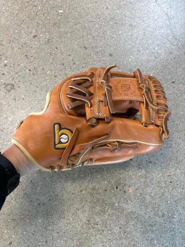 Brown Used Bradley Next Play Baseball Glove Right Hand Throw 11.75"