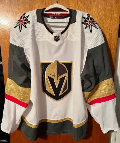 Vegas Golden Knights White MiC Team Issued Adidas Adizero Jersey Size 58