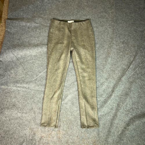 Anthropologie Women Pants 27 Gray Brown Skinny Snake Print Office Career Reptile