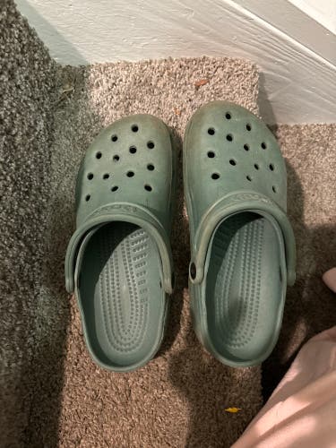 Green Used Crocs