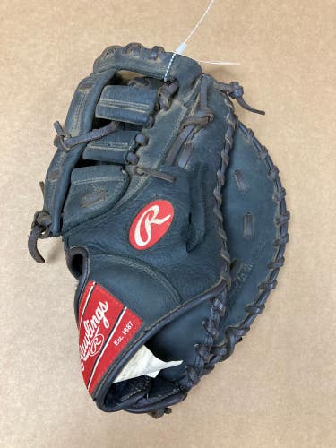 Black Used Rawlings Premium Series Right Hand Throw First Base Baseball Glove 12.5"