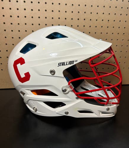 STX Stallion 500 Cornell Lacrosse game worn helmet 2016/2017