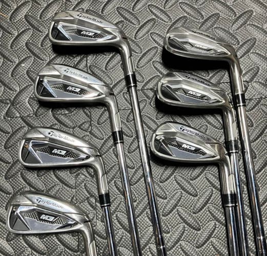 Used Men's TaylorMade M3 Right Handed Iron Set Stiff Flex Steel Shaft