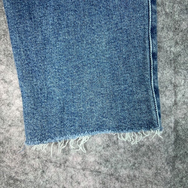 Holister Womens Jeans 5 Juniors Blue Denim Mom High Rise Crop Curvy Belted Pant