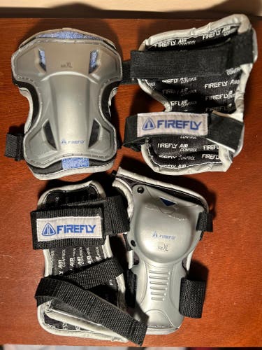 Firefly Air Control Protective Gear Bundle - 2 Knee Pad Sets & 1 Wrist Pad Set - Size XL