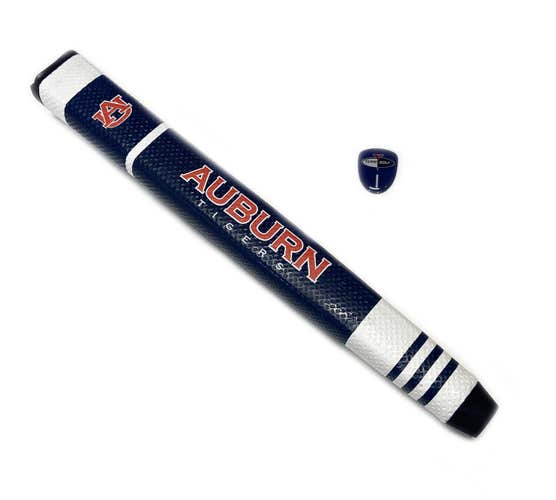 NEW Team Golf Auburn Tigers Navy/White Jumbo Putter Grip w/Ball Marker