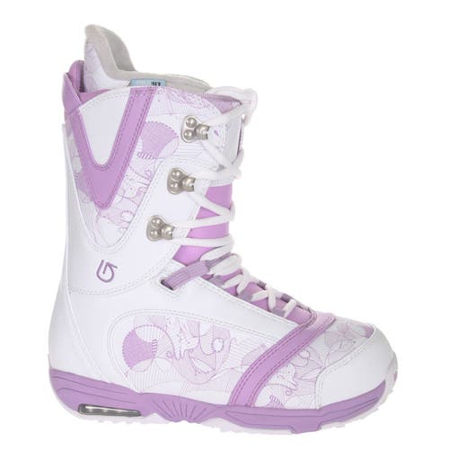 NEW Burton Lodi Womens Snowboard Boots!  White & Pinkish Purple  Size 5 Euro 35