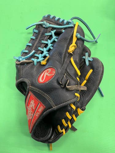 Black Used Rawlings GG Gamer Right Hand Throw Infield Baseball Glove 11.5"